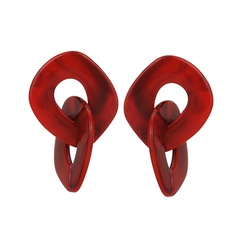 Plastic Vintage Geometric earring  (red)  Fashion Jewelry NHLL0338-red