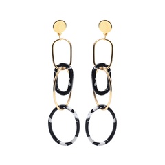 Acrylic Vintage Geometric earring  (black)  Fashion Jewelry NHLL0359-black