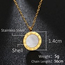 TitaniumStainless Steel Fashion Geometric necklace  Steel black shell  Fine Jewelry NHHF1320Steelblackshellpicture2