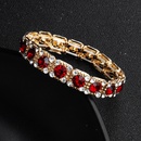 Imitated crystalCZ Fashion Geometric bracelet  KC alloy + deep red rhinestone  Fashion Jewelry NHHS0657KCalloydeepredrhinestonepicture1