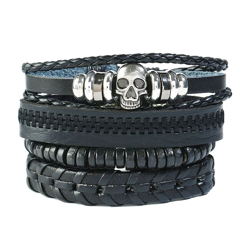 Leather Fashion bolso cesta bracelet  Fourpiece set  Fashion Jewelry NHPK2233Fourpieceset
