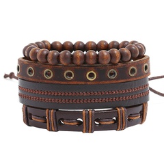 Leather Fashion bolso cesta bracelet  (Four-piece set)  Fashion Jewelry NHPK2239-Four-piece-set