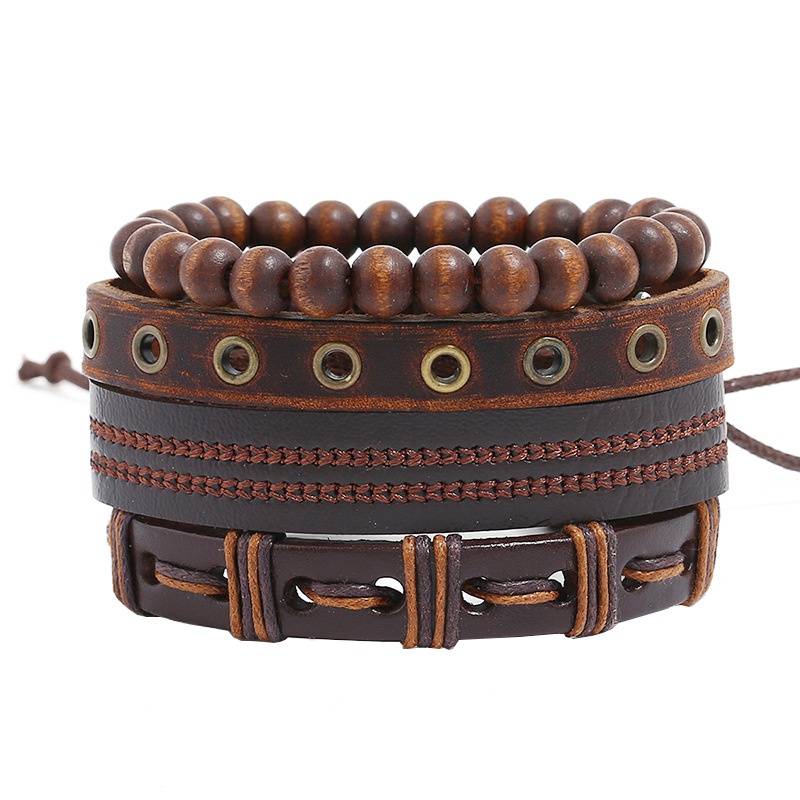 Leather Fashion bolso cesta bracelet  Fourpiece set  Fashion Jewelry NHPK2239Fourpieceset