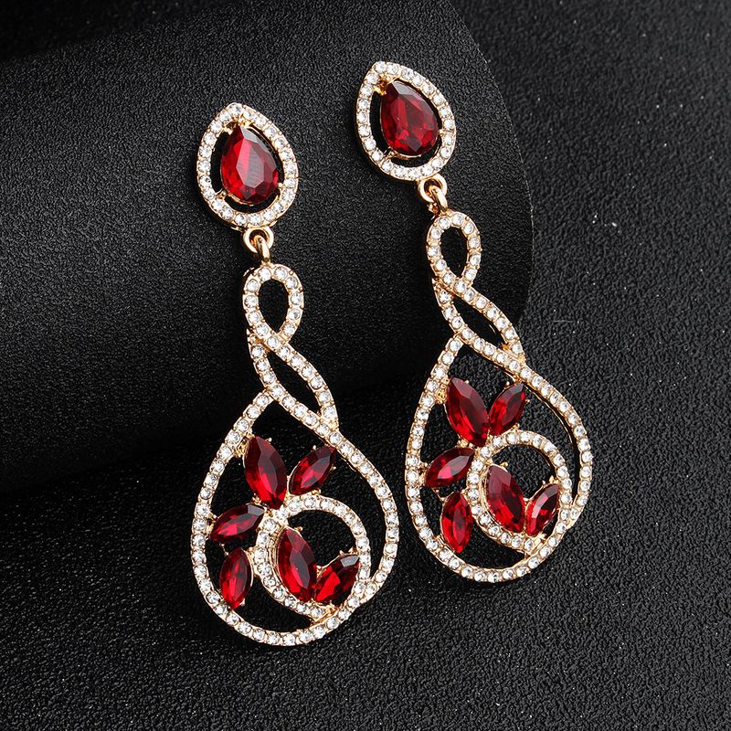 Alloy Fashion Geometric earring  KC alloy + deep red  Fashion Jewelry NHHS0661KCalloydeepred