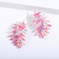 Plastic Vintage Geometric earring  rose Red  Fashion Jewelry NHLL0352roseRedpicture3