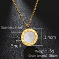 TitaniumStainless Steel Fashion Geometric necklace  Steel black shell  Fine Jewelry NHHF1320Steelblackshellpicture17