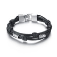 Leather Simple bolso cesta bracelet  black  Fashion Jewelry NHBQ1928blackpicture3