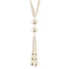 Imitated crystal&CZ Fashion Geometric necklace  (white)  Fashion Jewelry NHCT0453-white