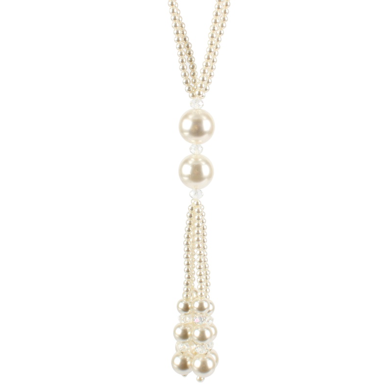 Imitated crystalCZ Fashion Geometric necklace  white  Fashion Jewelry NHCT0453white