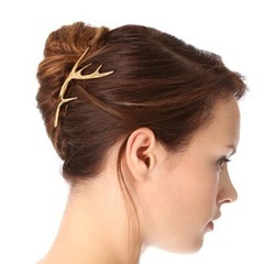 Fashion word clip antler alloy hair accessory NHDP157499