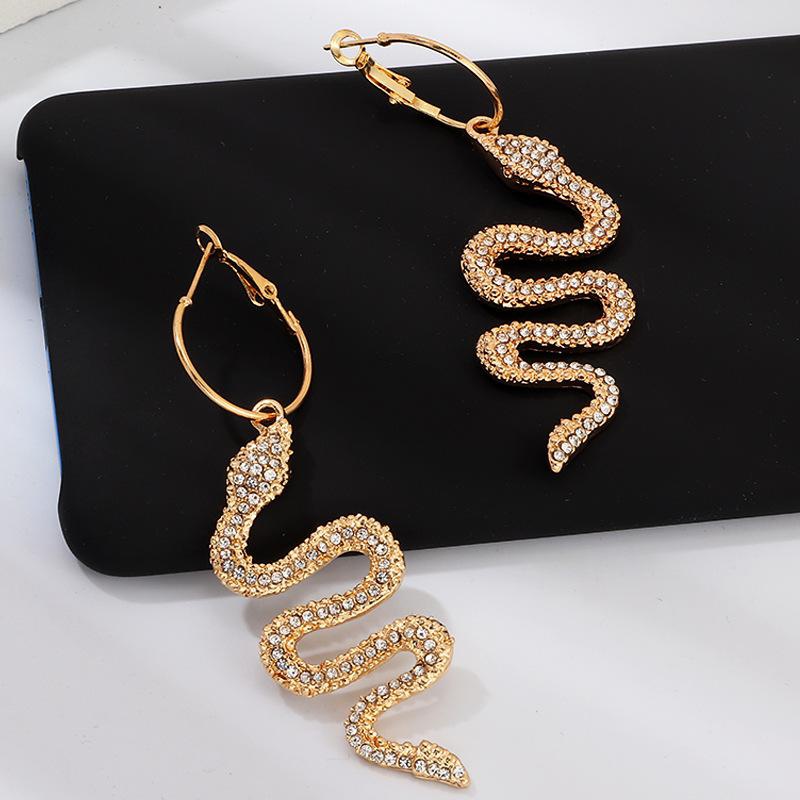 New fashion snakeshaped diamond earrings NHNZ157521