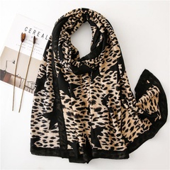 Cotton and linen shawl scarves leopard five-pointed star scarf NHGD157612