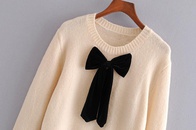 Fashion velvet bow knit sweater NHAM158466picture29