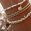 Fashion alloy rice beads fringed shells 3 sets of anklet braceletspicture15