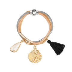European and American fashion trend pearl tassel starfish alloy bracelet