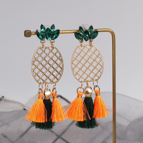 Fashion pineapple tassel earrings's discount tags