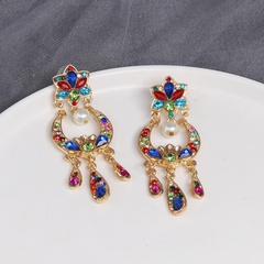Fashion Baroque Vintage Alloy Fringe Stud Earrings