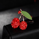 Cute Cartoon Brooch Red Tongtong Oil Dripping Cherry Brooch Pin Fashion Oil Dripping Corsage Female in Stock Wholesalepicture12