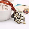 Fashion leather rope leather adjustable alloy heart necklacepicture14