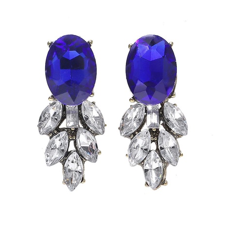 Alloy diamond-set gemstone earrings's discount tags