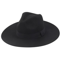 Black fashion jazz hat Korean version of the wool wide hat