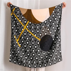 Polka-dot scarf fashion printed cotton and linen shawl women
