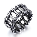 Moda cadena de bicicleta anillo de acero de titanio anillo de cadena de locomotora de acero inoxidablepicture13