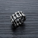 Moda cadena de bicicleta anillo de acero de titanio anillo de cadena de locomotora de acero inoxidablepicture14