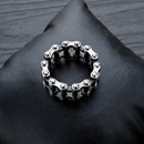 Moda cadena de bicicleta anillo de acero de titanio anillo de cadena de locomotora de acero inoxidablepicture15