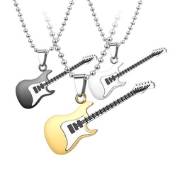 Intercolor guitar pendant couple pendant necklace