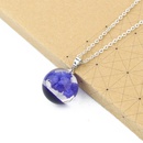 Fashion personality transparent blue sky and white clouds pattern round pendant resin necklacepicture14