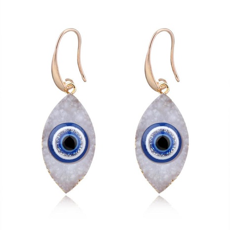Retro personality eyes imitation natural stone resin earrings's discount tags