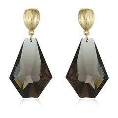 Stylish transparent geometric acrylic large earrings resin earrings