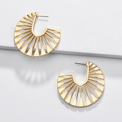 Jewelry earrings alloy hollow fan-shaped female earrings new