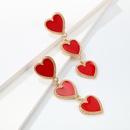 Simple drop oil red heart earrings NHGY156889picture2