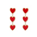 Simple drop oil red heart earrings NHGY156889picture5