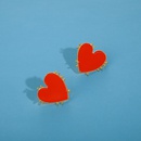 Drip red heartshaped stud earrings NHGY156905picture3