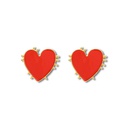 Drip red heartshaped stud earrings NHGY156905picture5