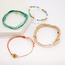 Wax rope weave sun flower bracelet set NHGY156922picture3