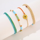 Wax rope weave sun flower bracelet set NHGY156922picture4