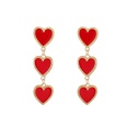Simple drop oil red heart earrings NHGY156889picture7