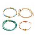 Wax rope weave sun flower bracelet set NHGY156922picture7