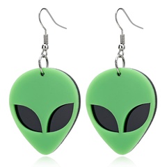 Novelty exaggerated alien acrylic earrings funny stud earrings