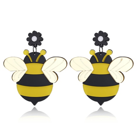Europäische und amerikanische Mode neue High-End-Acryl-Bienen ohrringe Cartoon-Persönlichkeit niedliche Ohrringe Ohrringe Frauen's discount tags