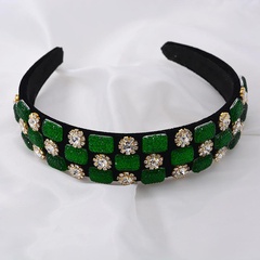 Pearl headband simple wide-brimmed wild Baroque hair accessories rhinestone hair clips with tooth anti-slip imitation