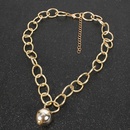 Exaggerated thick chain short sweater chain female simple metal ball clavicle chainpicture11