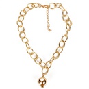 Exaggerated thick chain short sweater chain female simple metal ball clavicle chainpicture13