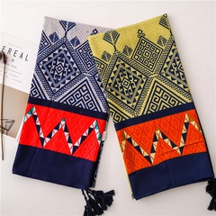 Silk scarf female summer sun shawl spring and autumn wild thin scarf scarf beach towel super national wind shawl