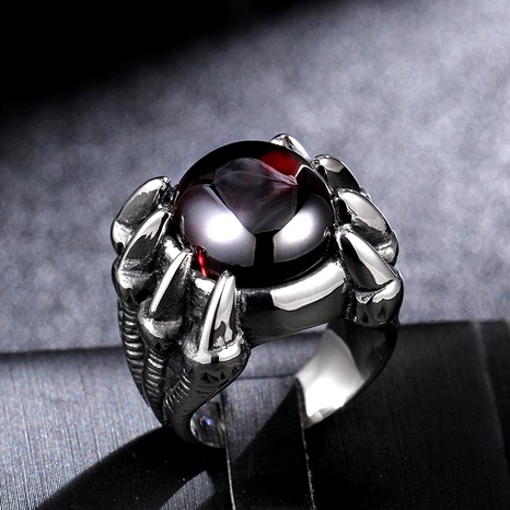 European and American punk gothic rock personality fashion titanium steel casting men's ring tide male ring NHIM178037's discount tags