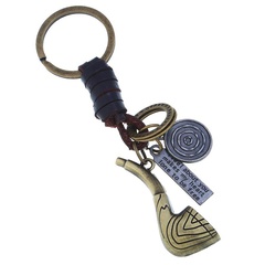 New woven leather keychain bag accessories leather keychain